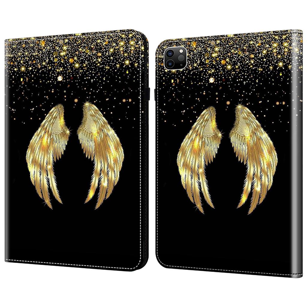 For iPad Air 13 (2025)/(2024)/Pro 12.9 (2020)/(2021)/(2022) Case Pattern PU Leather Stand Cover with Cards Slots