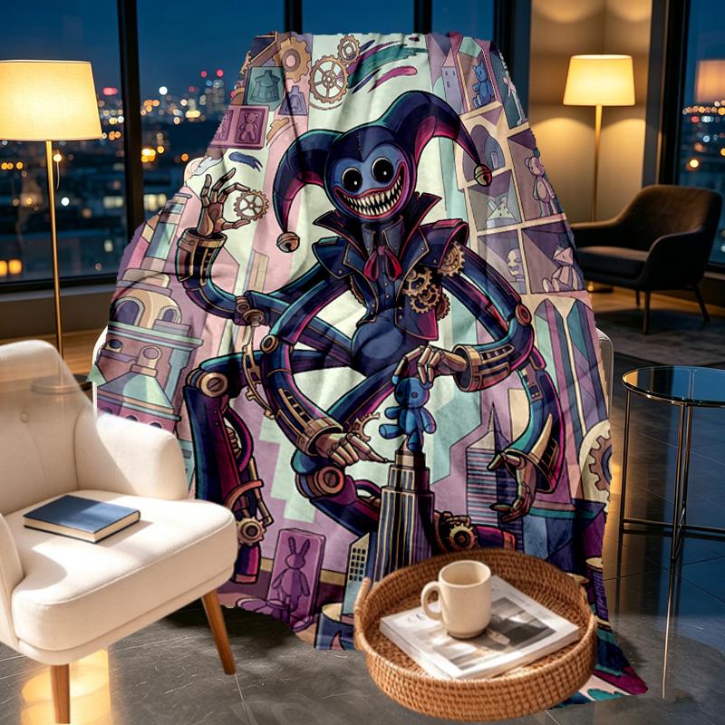 Coperta con Stampa di Poppy Playtime - Morbida e Confortevole, per Camera da Letto, Viaggio, Divano, Decorazione Casa - Regalo di Compleanno o Natale per un Amico