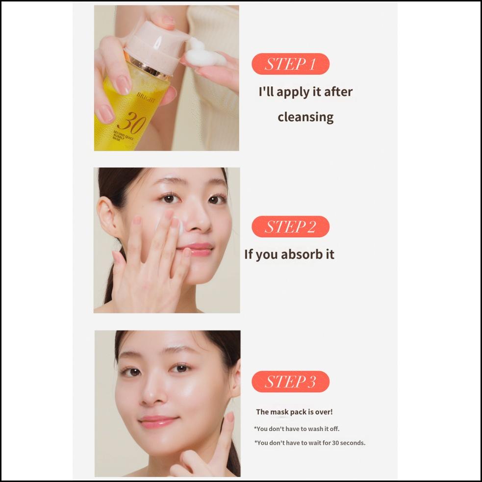 Menokin Masque Mousse Fermeté Rapide 30 Secondes Bright 95ml