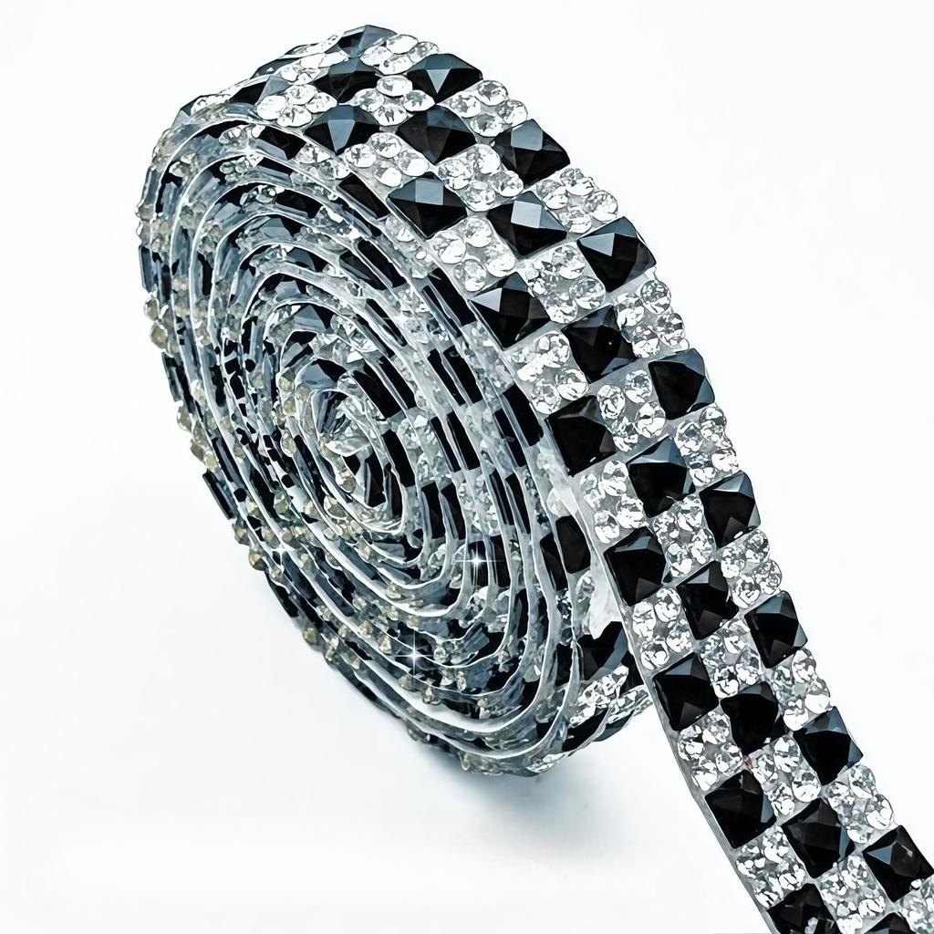 1Yard Rhinestone Ribbons Self Adhesive Diamond Sticker Crystal Tape Bling Crystal Rhinestone Strips for DIY Crafts Decorations