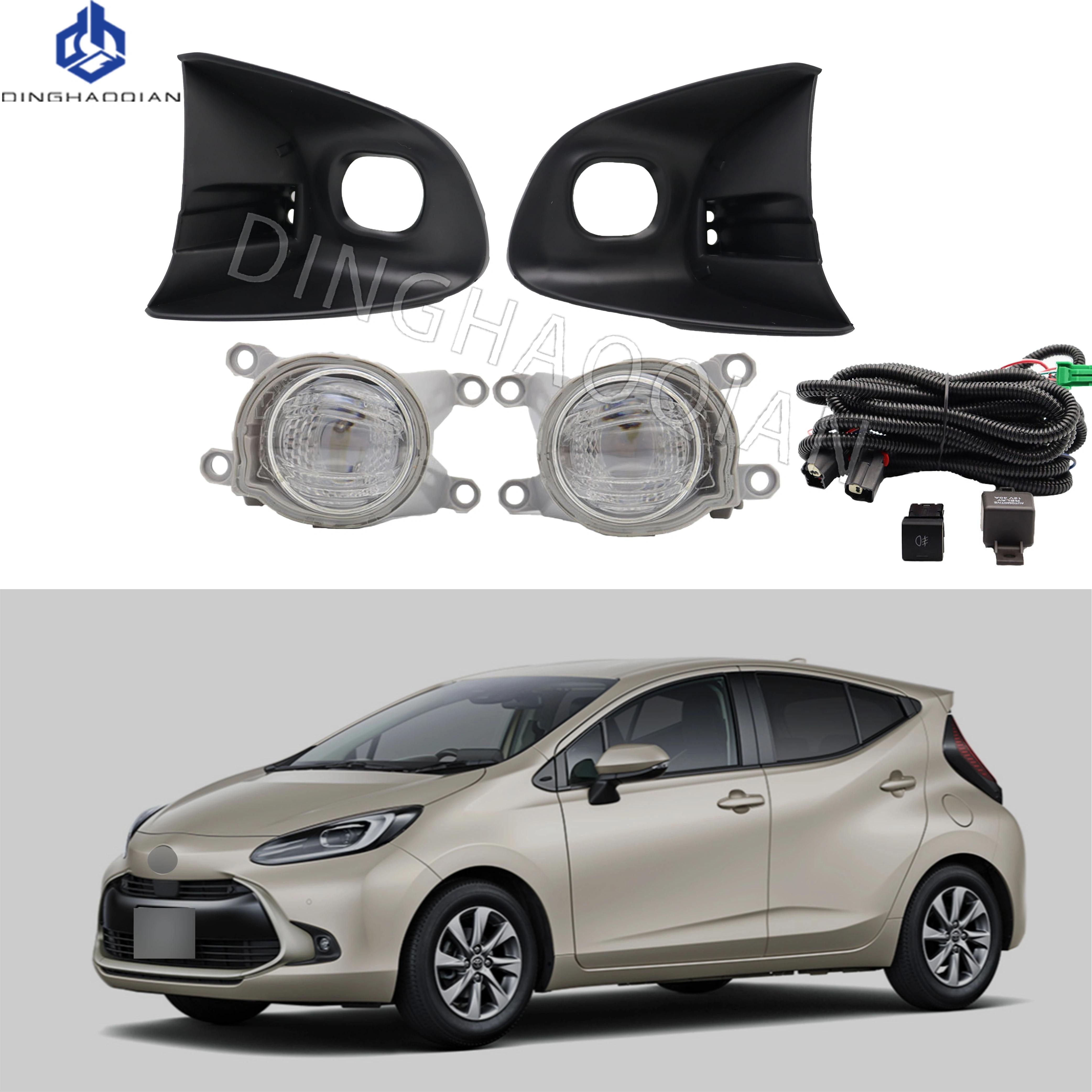 

Для Toyota AQUA Aqua 2021 2022 2023 1 пара Светодиодные противотуманные фары Светодиодная противотуманная фара Фара Светодиодная противотуманная фара Крышка Решетка Рамка 1 set