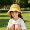 Foldable Quick Dry Hat Mesh Sun Hats for Kids, UV Protection Fishing with Cartoon Dinosaur Prints, Wide Breathable Infant Cap Brim Bucket Hat,