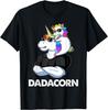 Dadacorn - Einhorn-Papa und Baby Weihnachten Papa Vatertag Geschenk Unisex T-Shirt