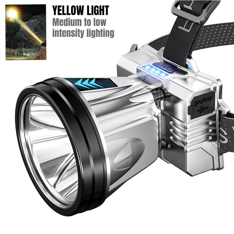 Super Bright LED Rechargeable High-power Headlights High Brightness Emergency Charging Outdoor Head Flashlight Fishing Lamp