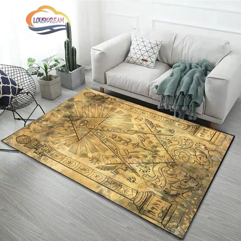 Νεότερο μοδάτο χαλί Freemasonry Χαλί Μασονικό μαλακό χαλάκι πόρτας Χαλιά κρεβατοκάμαρας Freemason Σαλόνι Πόρτα Δάπεδο Χωλ Χαλάκι Χαλάκι γιόγκα