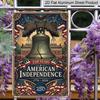 2D Flat Decorative 8×12 Inch Aluminum Plaque Metal Sign | 250 Years American Independence (1776-2026): Liberty Bell, Bald Eagle & US Flag; Honor