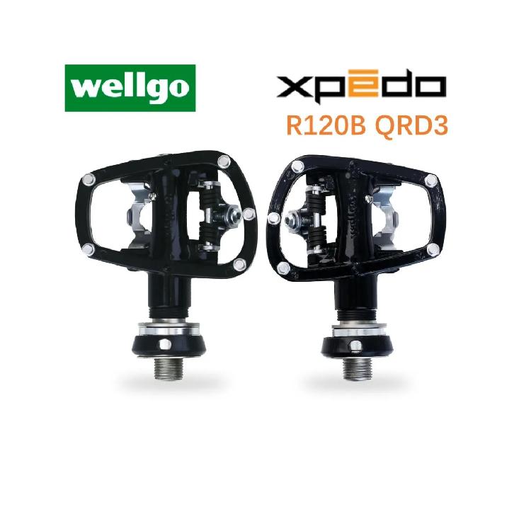 Wellgo Pedal Quick Release Device R120B QRD QRD3 Mountain Bike Road Pedal MTB Bearing Cleats Self-locking Ultralight Pedals