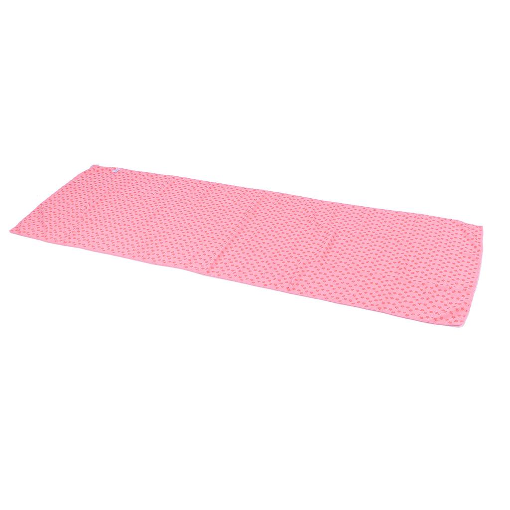 185cmx63cm NonSlip   Mat Towel   Sweat Absorbent Exercise Gym Mat Towel(Pink )