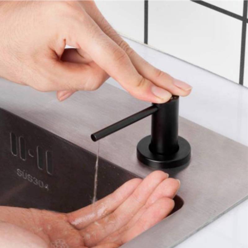 Modern Minimalist 304 Stainless Steel Soap Dispenser With Push Button For Kitchen Bathroom Use