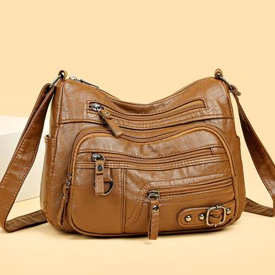 Τσάντα Ώμου Μεγάλης Χωρητικότητας από Μαλακό Δέρμα για Μητέρα Μέσης Ηλικίας με Πολλαπλές Τσέπες Γυναικεία Τσάντα