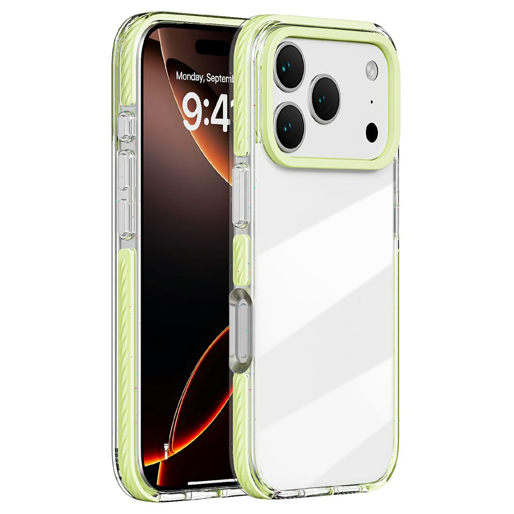 For iPhone 17 Pro Case Anti-Collision TPE + TPU Clear Back Phone Cover Large Camera Cutout