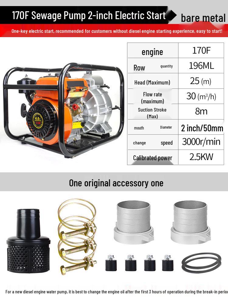 Self-Priming Diesel Water Pump for Agricultural Irrigation and Flood Control
