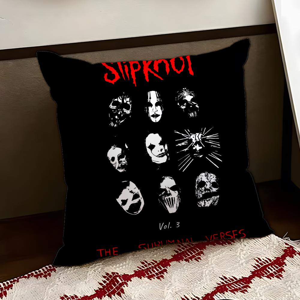 Band SSlipknot Cushion Cover Reversible Soft Durable Pillow Cover Home Car MultiScene Use for Daily Comfort