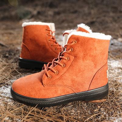 Large Size Snow Boots Leather Women's Cotton Shoes Women's Boots Snow Boots Winter Warm Women's Shoes Thickened Fashion Women's Shoes