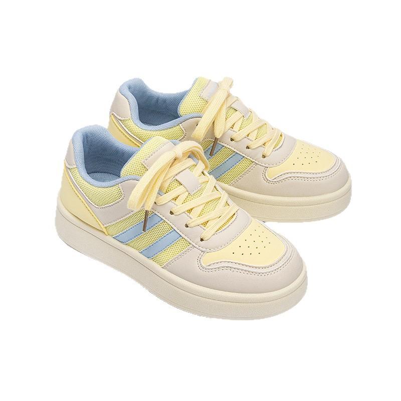 Global Women's Shoes Mesh ZHQ68119W Summer Breathable Board Shoes Women's New Popular Student Platform White Shoes Women