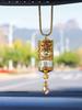 1er-Pack Legierung Auto Lufterfrischer Halter – Goldene Hängende Parfümflasche für Rückspiegel, Luxuriöses Innenraumzubehör