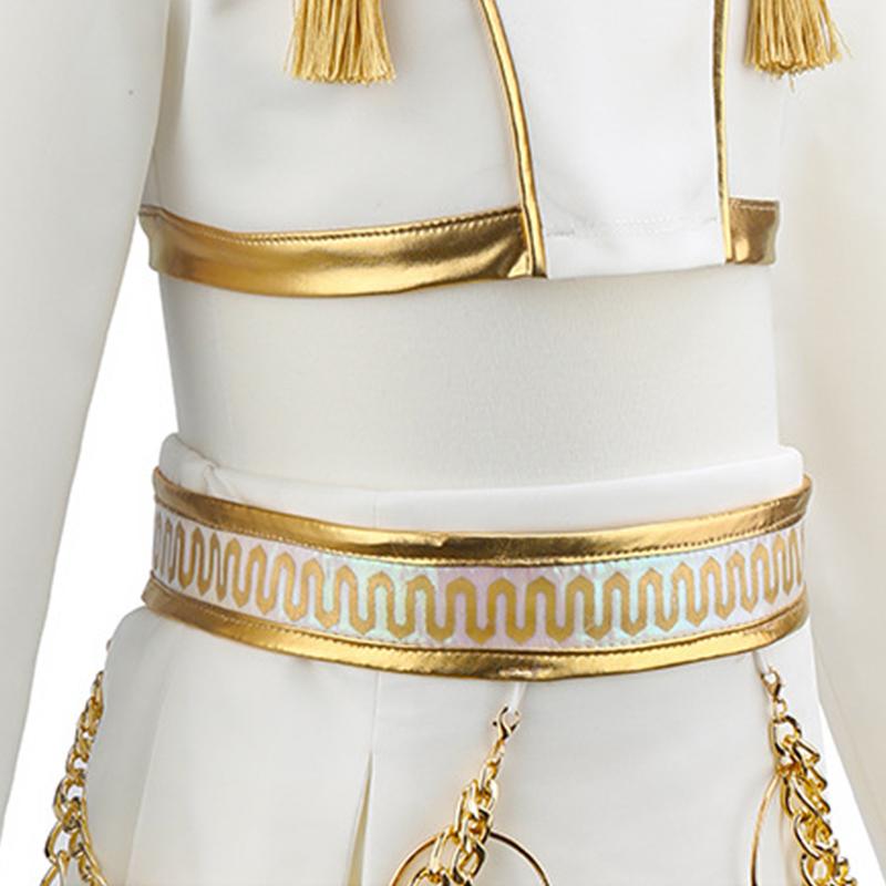 Kids Girls Kpop Hunter Singer Costume Halloween Carnival Stage Performance Cosplay Costume 3-piece Halloween Party Costume Set