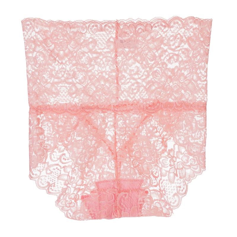 Damskie Koronkowe Majtki z Wysokim Stanem Seksowne Wycięcia Kontrolujące Brzuch Oddychający Bawełniany Krocze Bielizna