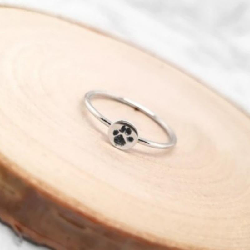 Yun Miao Women's Ring with Fashionable Cute Dog Paw Print - New Style
