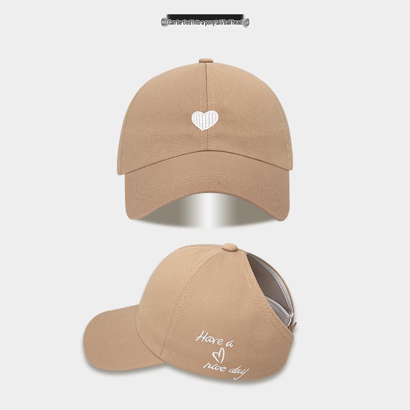 Parent-Child Ponytail Sun Visor Hat - Girls' Summer UV Protection Baseball Cap