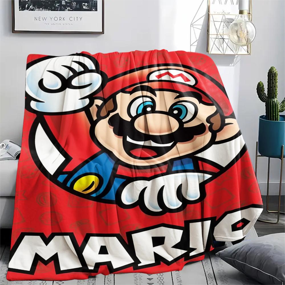 Mario Hero Headshot Blanket, Mario Fan Soft Throw, Ideal Gift.chl 75X95CM