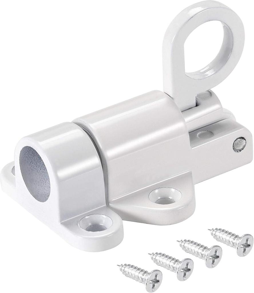 Multi-purpose Spring Door Window Bolt Lock Automatic&Self-closing Security Durable Bounce Mechanism with Safety Pull Ring Latch