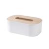 1pc Nordic Simplicity Style Tissue Box With Wooden Cover Home Living Room Desktop Napkin Box Bathroom Toilet Tissue Box