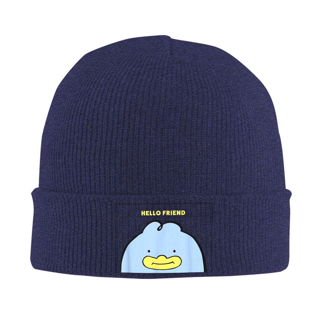 Halloween Hello Friend Card Portrait Knitting Hat Trendy Caps Female Male Hippie Beanie Hats Spring Custom Elastic Bonnet Hats