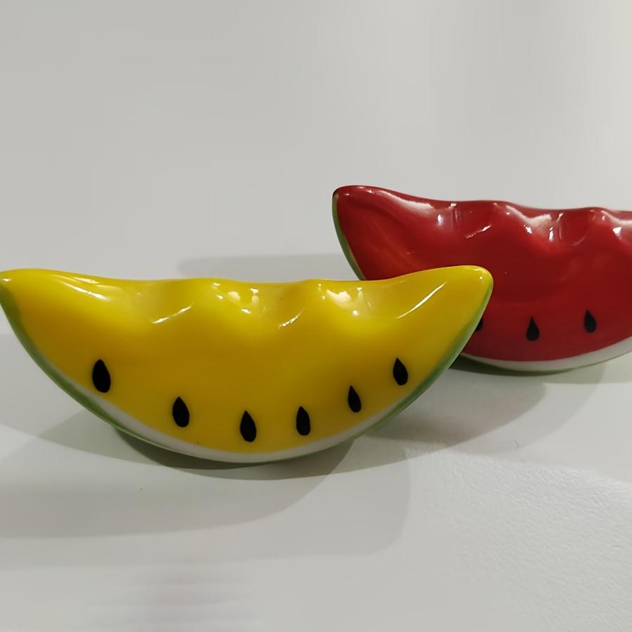1/2 Creative Summer Refreshing Ceramic Watermelon Chopstick Holder Chopstick Holder, Home Hotel Homestay Chopstick Pillow