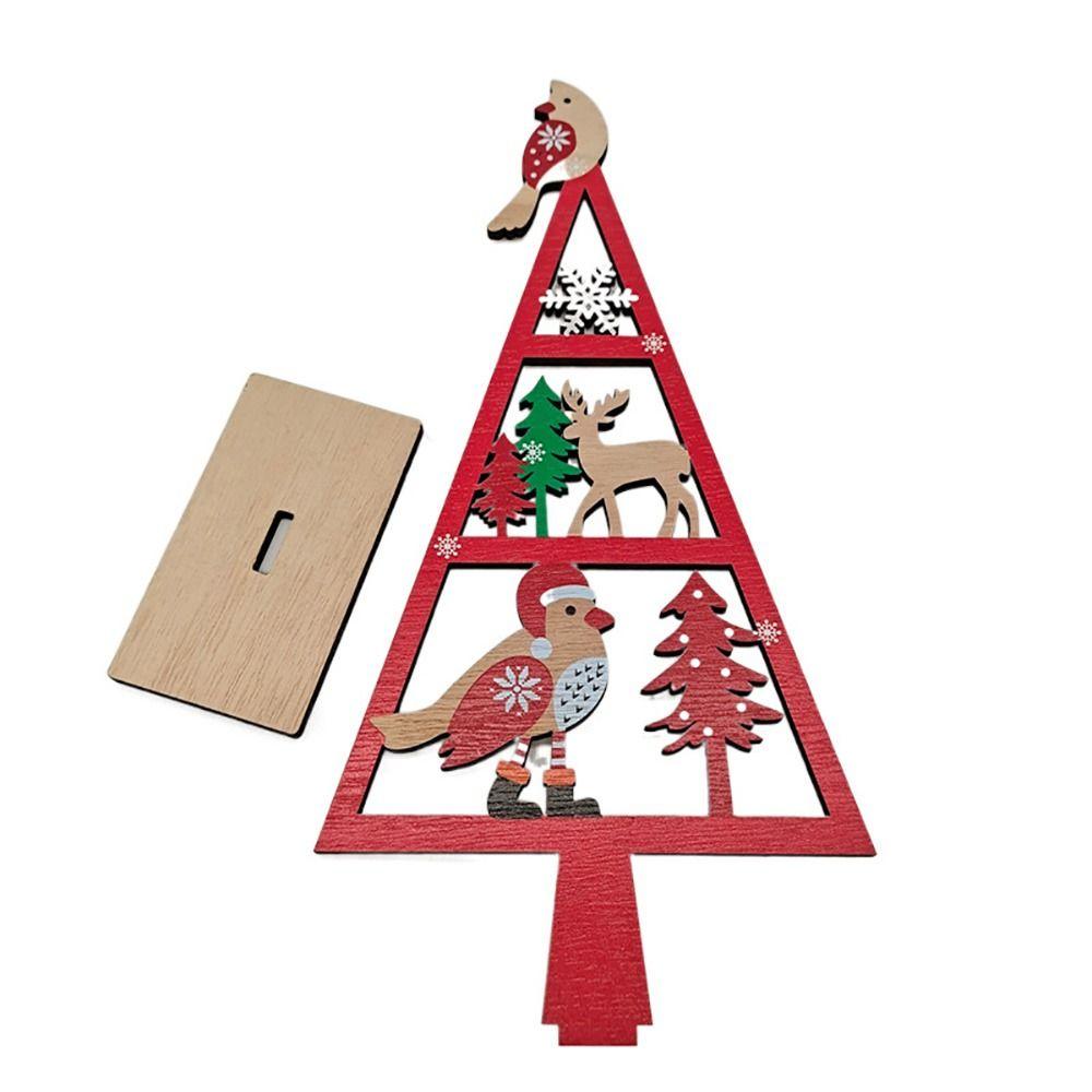Multicolor Christmas Decoration Xmas Tree Shape Tabletop Ornament  Holiday Decoration