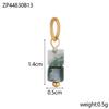 Trend Colorful Handmade Natural Stone DIY Necklace Charm Pendant 18K Gold Plated Stainless Steel Accessories Fashion Jewelry