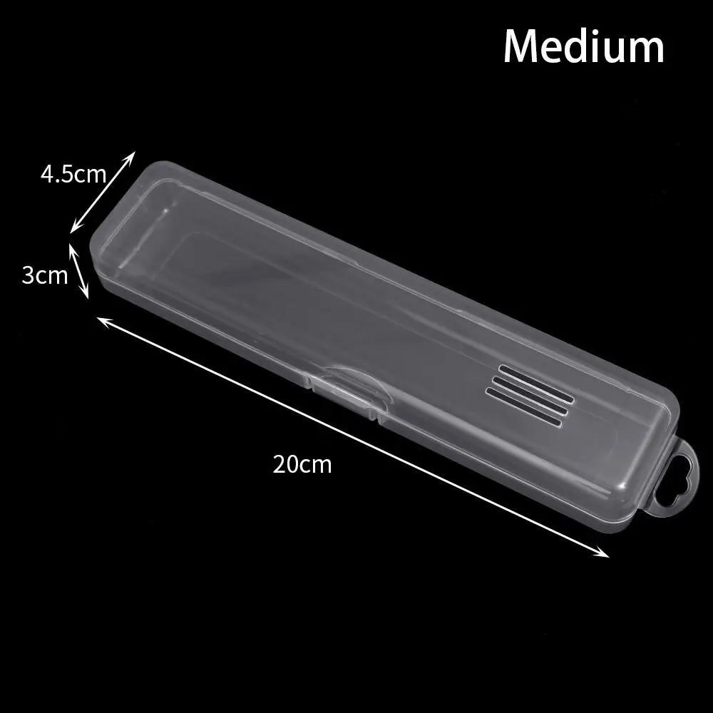 1Pcs Transparent Plastic Box Organizer Multifunctional Eyebrow Pencil Tableware Chopsticks Makeup Brush Storage Box with Cover