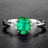 925 Sterling Silve Gorgeous Shiny Green Zircon Stone Ring for Women Engagement Wedding Luxury High Quality Fine Jewelry