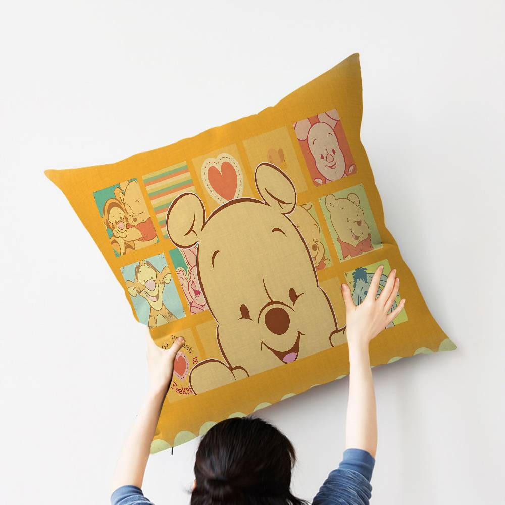 Cartoon W-Winnie P-Pooh B-bear Stitch Lucky Dragon pillow cover sofa cushion cover home room decoration children gift