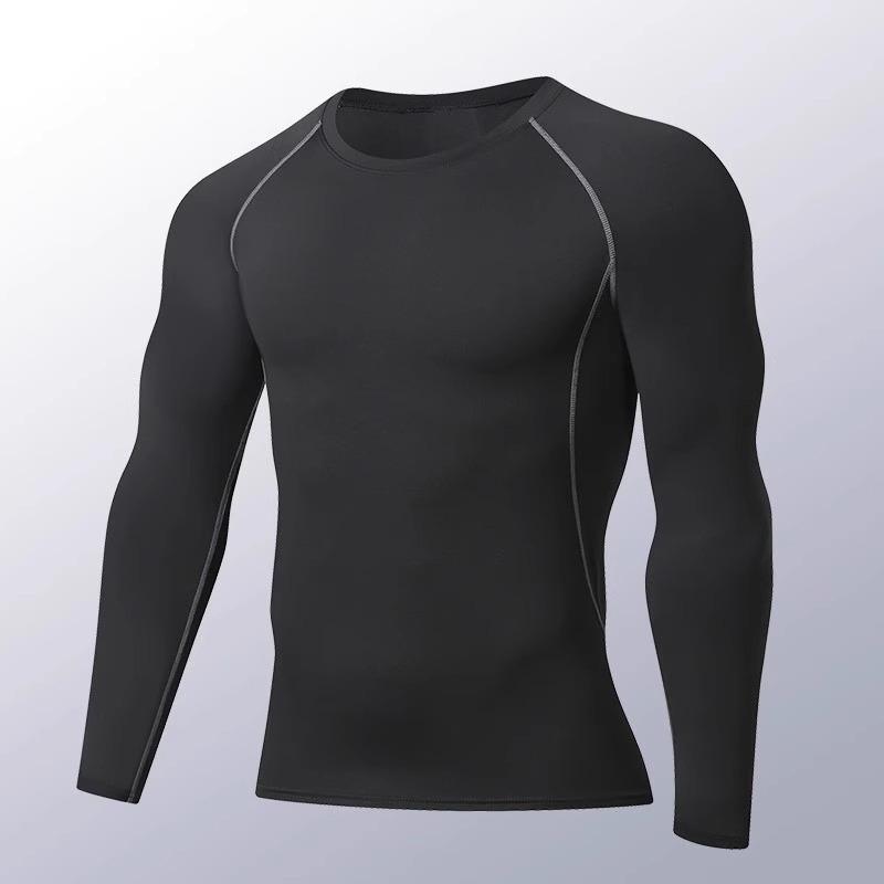Cross-Border Quick-Dry Compression Sportswear: Long Sleeve High Elasticity Base Layer for Running & Basketball