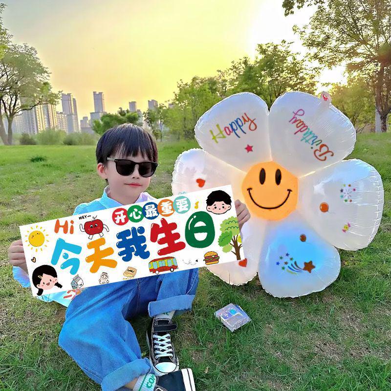 Birthday Atmosphere Photo Props for Girls - Handheld Banner & Party Decorations