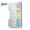 Planner Accessories for Organization Index Sticker Tabs with Built-in Scale Ruler Morandi Color Transparent Professional File Sorting PET Page