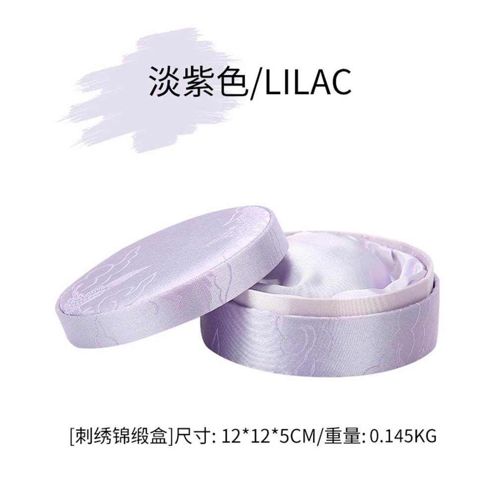 Premium Solid Color Embroidered Bangle Bracelet Box Traditional Luxury Good-looking Exquisite Chinese Round Packaging Exquisite