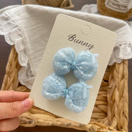 Summer Sequined Bow Flower Hairpin Sweet Children's Hair Accessories Do Not Hurt The Hair Side Bangs Hairpin Headdress Bb Clip