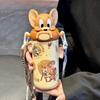 Tom And Jerry Insulated Water Bottle With Leakproof Lock And Straw For Office And Travel