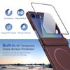 Applicable To Samsung Z Flip1/1 Mobile Phone Case Magnetic Suction Center Axis Hinge Case Film Integrated Flip1/1  Case