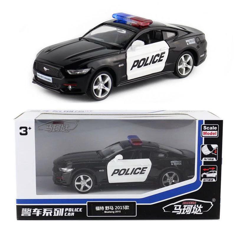 MaKeda1:36 Dodge Ford Mustang F150 Pickup Police Model Auto Pull Back Gift