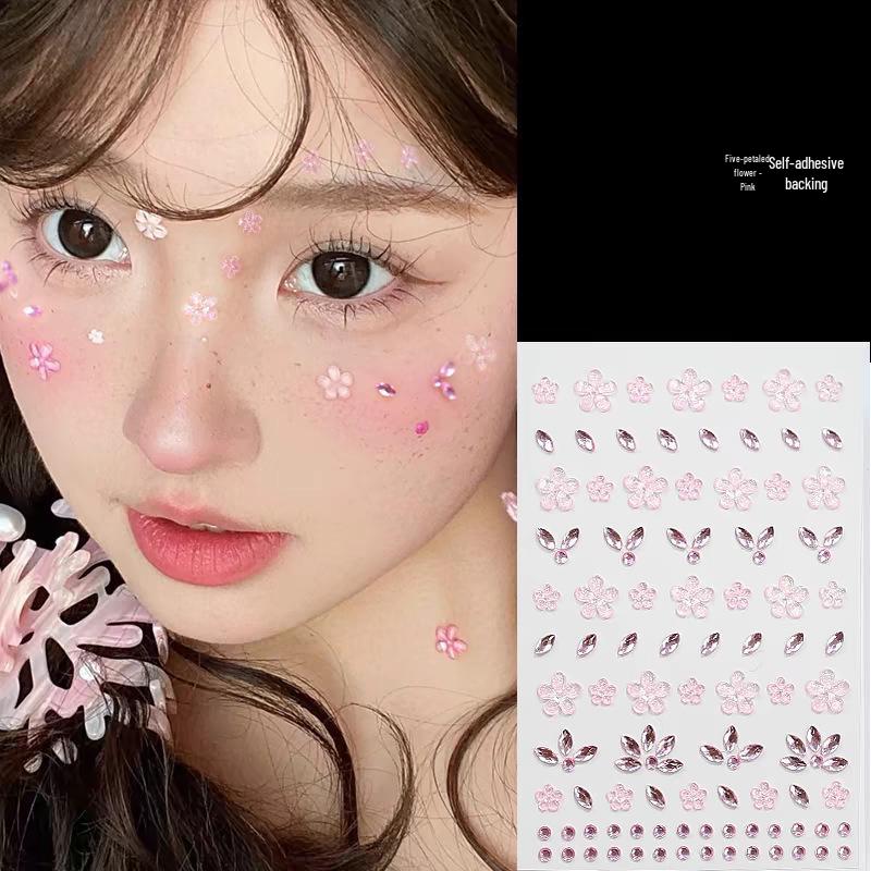 Children's Day Butterfly Fairy Face Stickers: Adhesive-Free, Self-Adhesive Diamond Stickers for Stage Makeup and Concerts