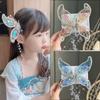 1Pair Fairy Butterfly Hairpins Bead Duckbill Clip Fashion Wedding Bridal Headdress  Wedding