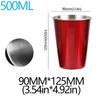 350/500ml 304 Stainless Steel Metal Cup Beer Cups Wine Coffee Household Office Bar Travel Camping Mugs Drinking Coffee Tea Mug