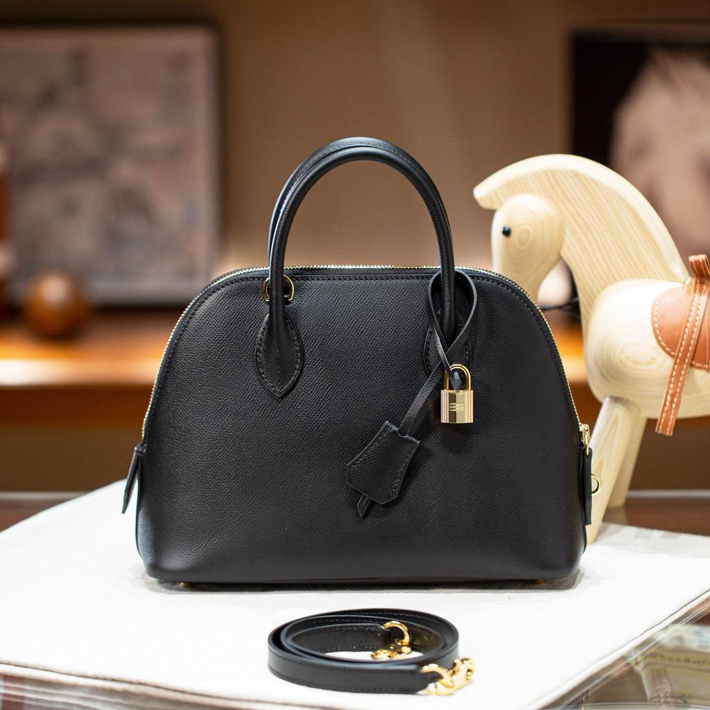 25cm Ep Handheld Leder Schutzhülle für Bälle Hochwertiges Echtleder Achseltasche Tragbare Einzel-Schulter-Handtasche Damen