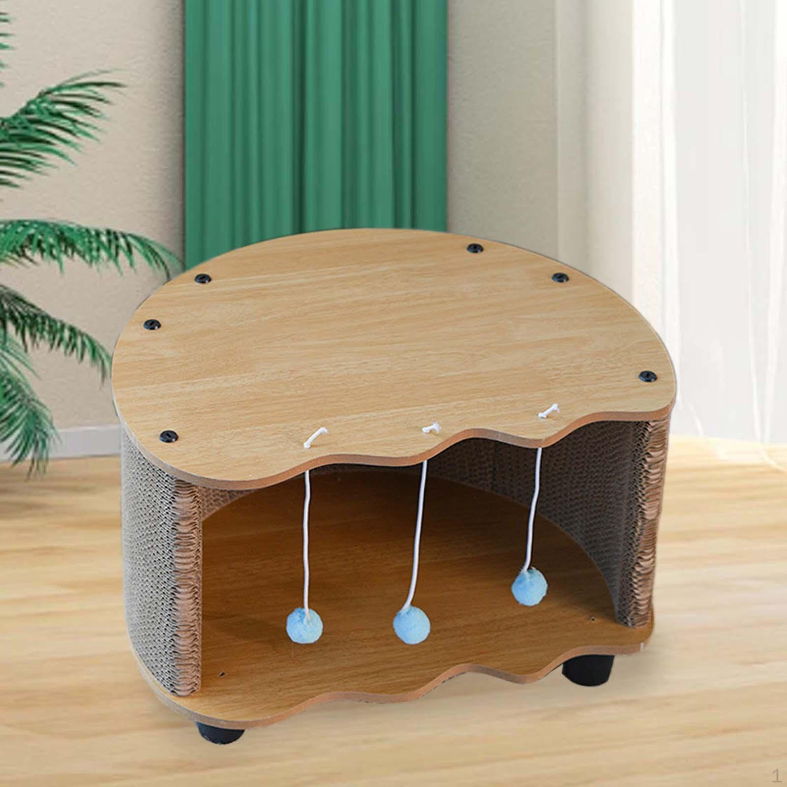 

Картонний котячий будиночок для котів, щоб розтирати лапи, відпочивати та грати. Домашній декор із потовщеного матеріалу коричневий