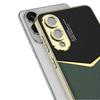 Samsung S25 Edge Jazz Plain Leather Electroplated Protective Phone Case