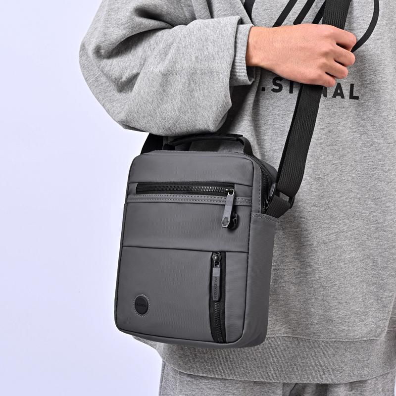 Men's Crossbody Bag - Multi-Compartment Business Shoulder Bag with Adjustable Strap, Compact Design for Travel & Everyday Use