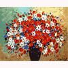 Diamond Mosaic Flowers Wall Decor Full Round Rhinestone Pasted Diamond Embroidery Pattern